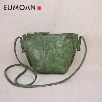 

EUMOAN Hand-made leather bag for women, mini fashion soft leather one-shoulder bag for women, cowhide cross-body bag