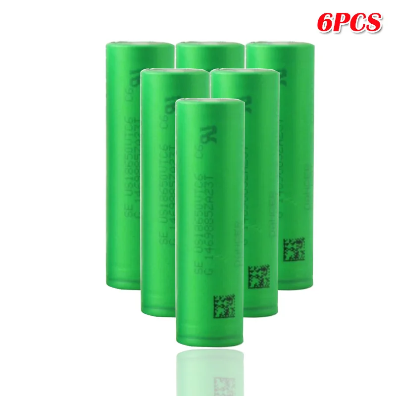 6pcs VTC6 3,7 V 3000mAh литий-ионный аккумулятор 18650 US18650 VTC6 30A разрядка для инструментов электронная сигарета flashligh модель батареи самолета - Цвет: 6pcs