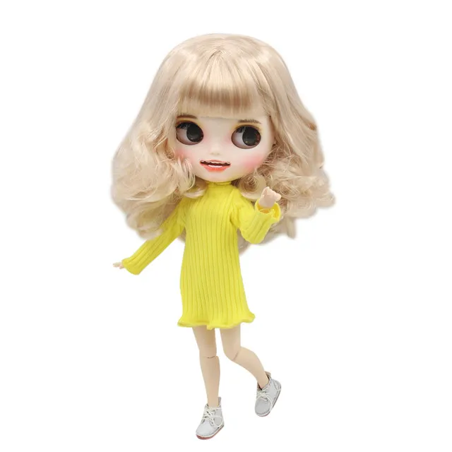 suit Ледяная фабрика 1/6 blyth Кукла № BL3139 белая кожа ручная роспись лицо спящие глаза Улыбка Рот соединение тело для девочки подарок - Цвет: suit
