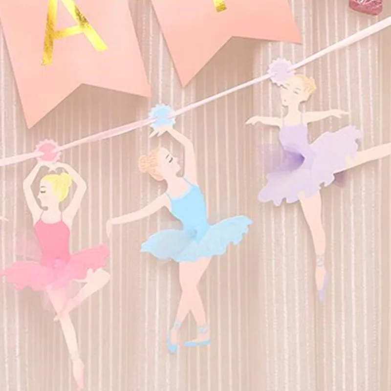 1 комплект балерина балетная девушка Танцующая бандаж баннер бумажный флаг Свадебные подвесные гирлянды DIY принадлежности вечерние сувениры Декор на день рождения