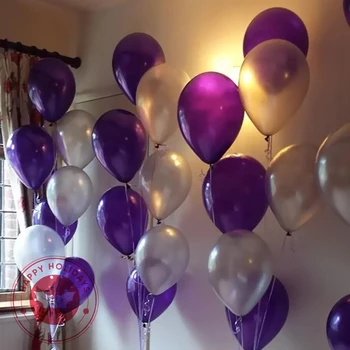

5/10inch 20pcs/lot white balloon purple latex balloons custom wedding party decor garland decoration banquet helium baloon toys
