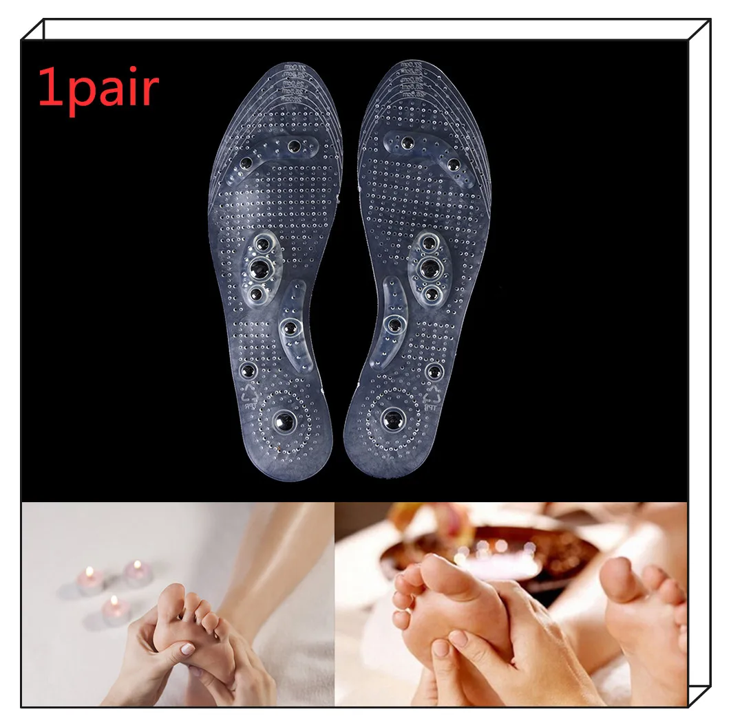 1Pair Magnetic Massage Insoles Breathable Shoes Pad Acupoint Magnetotherapy Pad Inserts Shoes Accessories Useful NEW