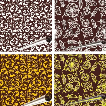 

10 sheets 21*33CM chocolate transfer paper cake baking decorative printing pattern food transfer paper