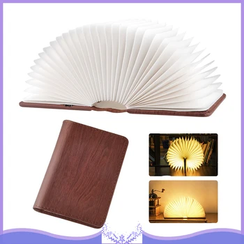 

Portable USB Book Lamp Rechargeable LED Magnetic Foldable Wooden Book Lamp Night Light Desk Lamp Home Decoration Dropshipping