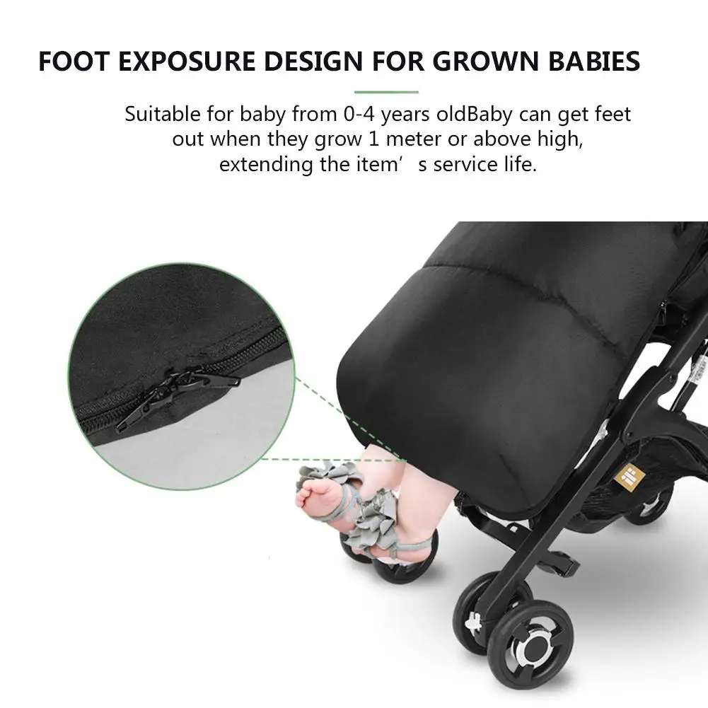 Baby Stroller Footmuff Windproof Down Cotton Warm Keeping Sleeping Bag for Winter Stroller Accessories Infant Warm Sleeping Bag