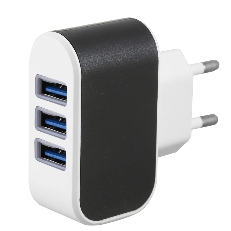 Зарядное устройство USB 3.1A адаптер переменного тока/зарядное устройство/штепсельная вилка европейского стандарта черный