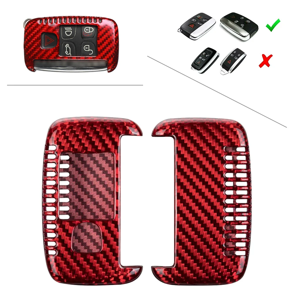 

Car Remote Key Shell Cover Case Carbon Fiber Replacement For Land Rover Range Rover Discovery &For Jaguar F-Pace F-Type XE XF XJ