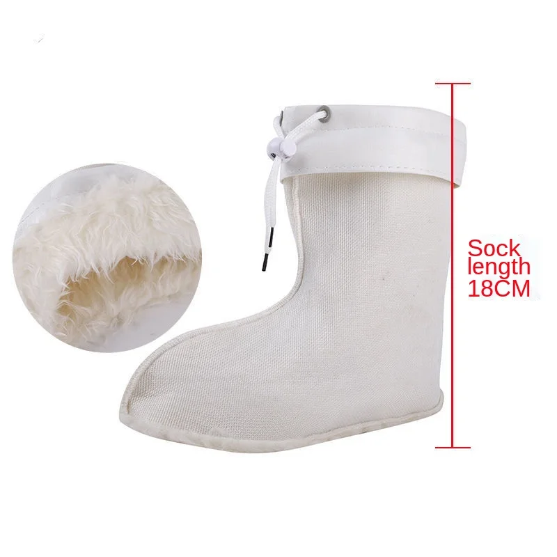 Cold-Proof Men\'s and Women\'s Rain Boots Cotton Cover Water Shoe Lining Winter Rain Boots Cotton Lining Fleece Lined