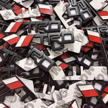

10pcs 3D TRD Auto Side Sticker Car Racing Development Sticker Car Badge Rear Emblem Tail Sticker for Toyota styling wholesale