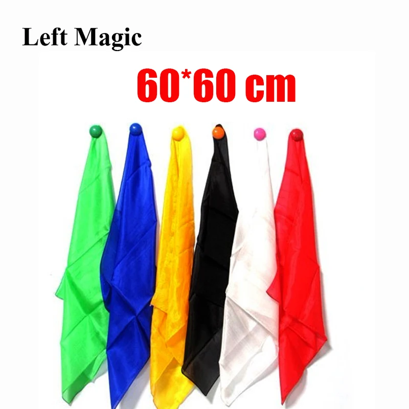 

1 pcs Colorful Silk 60*60 cm Scarf Magic Tricks Learning & education Magic silk for close up magic prop E3136