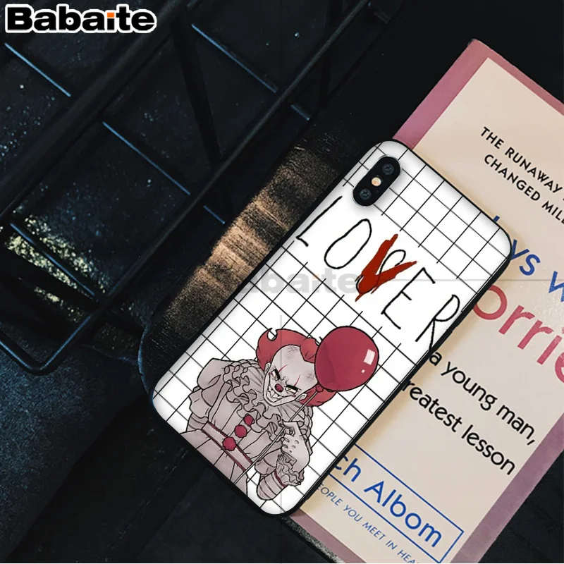 A14 Babaite Stephen King s It pennywise мягкий резиновый черный чехол для телефона iPhone 5 5Sx 6 7 7plus 8 8Plus X XS MAX XR - Цвет: A14