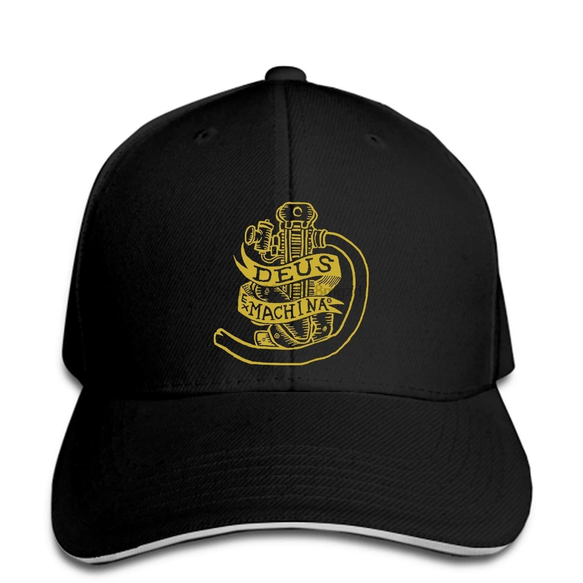 Deuce Ex Machina, черная, Золотая Стильная мужская бейсболка, на заказ, из США, Snapback, женская кепка