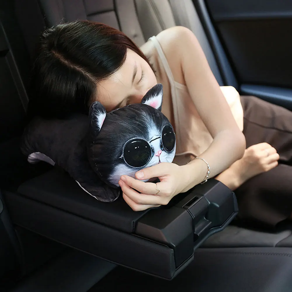 Car Tissue Pumping Cartoon Creative 3D Husky Cat Dog Tray Napkin Cover Armrest Box Seat Tissues Chair Back Paper Towel Storage |
