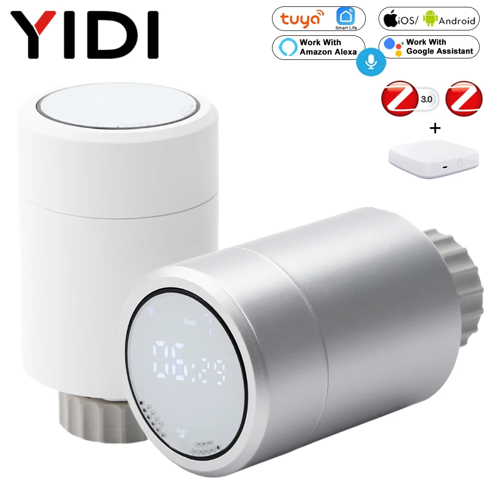 Термостатический привод радиатора Tuya ZigBee 3 0 Smart Life TRV программируемый клапан