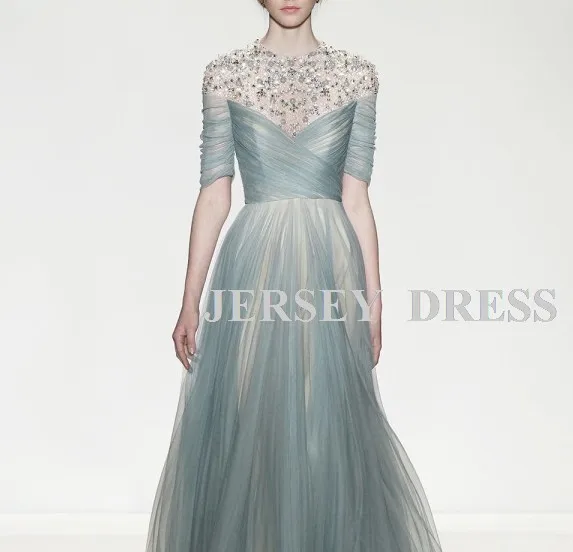 vestido de noiva, половина рукава, кристалл, бисер, вечерние платья, длина до пола, платья для матери невесты