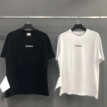 

19FW Latest Summer Hip-hop Vetements T-shirts Oversize Men Women Big tag Tees oversize Fashion Short sleeve kanye west tees
