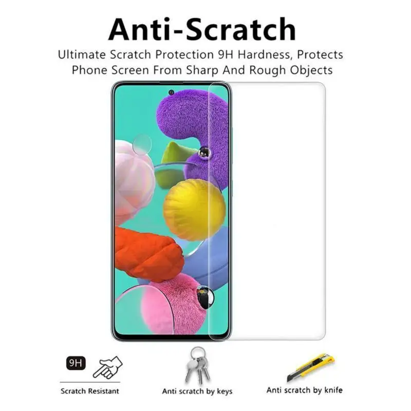 9H HD закаленное стекло для samsung Galaxy A01 A51 A71 Защитная пленка экрана A50 A70|Защитные