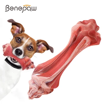 

Benepaw Durable Dog Toys Rubber Safe Teeth Cleaning Small Large Puppy Dog Chew Toys Interactive Pet Bone For Aggressive Chewers