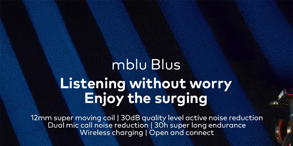 Meizu Mblu Blus TWS Earphone Bluetooth 5.2 Active Noise Cancelling Wireless Headphones 520mAh Battery IPX4 For Meizu 18s Pro 18X wireless headphones with mic