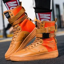 Красивые кроссовки на платформе с высоким берцем; мужские уличные ботинки с ремешком и пряжкой; кроссовки унисекс для папы; zapatillas hombre; повседневные теннисные кроссовки; Masculino