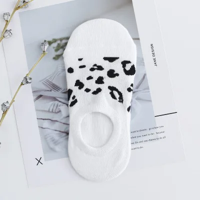 Новые весенне-летние носки детские сетчатые красные леопардовые Носки с рисунком для леди хлопковые носки с закрытым носком - Цвет: W011