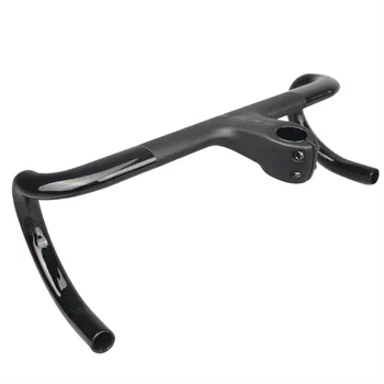 

2020 Compact Design Road Bike Handlebar 31.8mm and 28.6mm Steerer compatible Matte Black Bent carbon fiber handle Bar Drop Bar