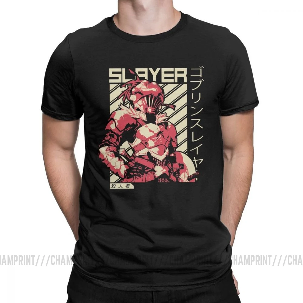 Goblin Slayer жрица футболки мужские Аниме оригинальные топы короткий рукав Повседневная графическая футболка Crewneck Чистый хлопок Футболка - Цвет: Черный