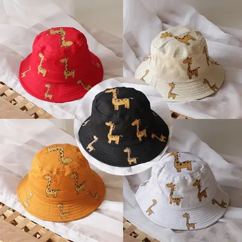

Summer Baby Boys Girls Toddler Cartoon Animal Print Bucket Hats Caps Reversible Sun Headwear