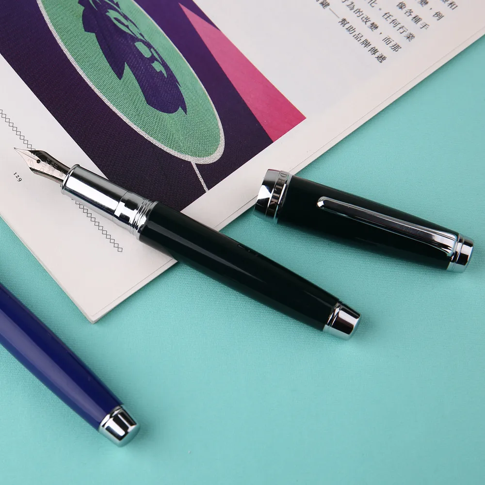 Majohn New Moon 3 Fountain Pen Metal Lacquer Ink Pen  Iridium EF 0.38mm /EF Bent Nib 0.6mm Writing Pen Office Supplies 4