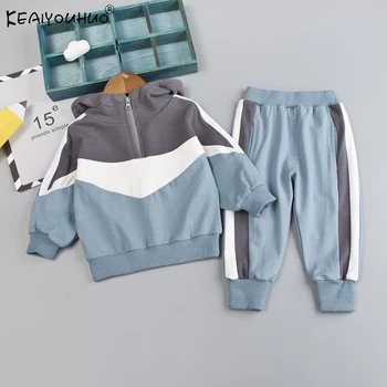 

Autumn 2020 New Children Hooded Sweater Suit Korean Children Girls Clothing Boys Sports Suit Autumn Two-piece Suit For 1-4 Age