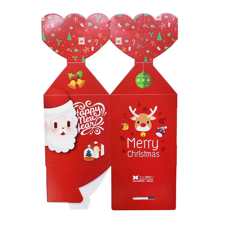 5Pcs Christmas Apple Box Candy Box christmas Party Favors Cookie Chocolate Packaging Supplies DIY Wrapper Paper Boxes Decor