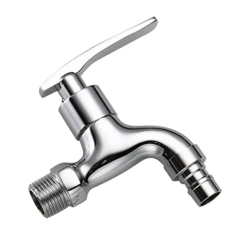 

Home Wall-Mounted Washing Machine Faucet Hand Stainless Garden Faucet Bathroom Toilet Steel Faucet B0T1