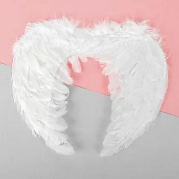

Angel wings are white, with an elastic band