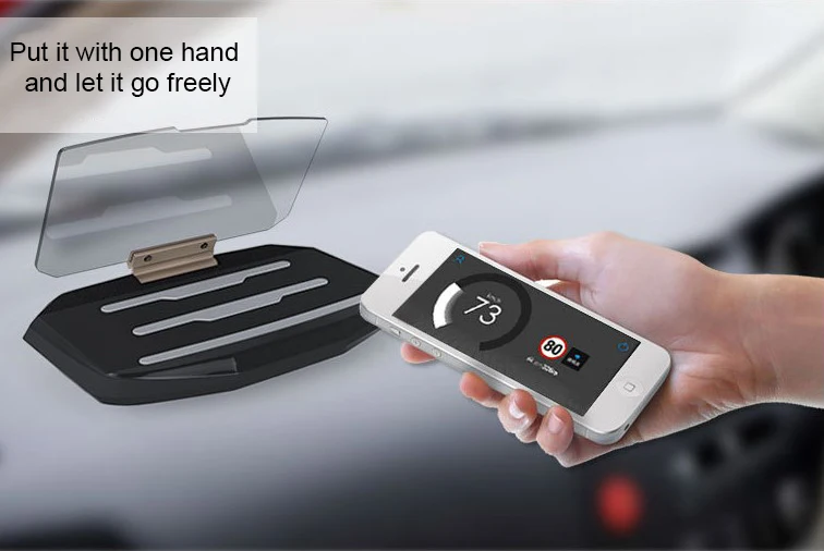 1 шт. HUD Дисплей автомобильный HUD навигатор Мобильный телефон проектор gps навигация проектор держатель телефона для samsung huawei