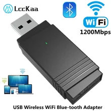 

LccKaa USB WiFi Blue tooth Adapter 1200Mbps Dual Band 2.4Ghz&5Ghz Wireless External Receiver WiFi Dongle for PC Laptop Desktop