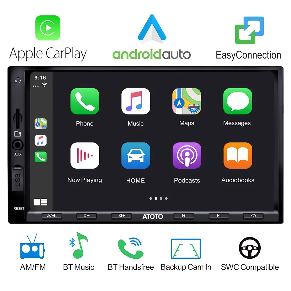 ATOTO Year Series in-Dash Double Din Digital Media Car Stereo - SA102 Starter YS102SL CarPlay & Android Auto Receiver