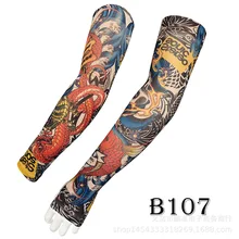 Змеиный цветок татуировка лед рукав бесшовные наружные рукава мужские и женские Татуированные руки езда за рулем солнцестойкие Экипировка мужские татуировки