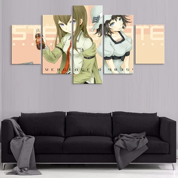 

Printed Hd Decoration Pictures 5 Pieces Art Poster Painting Canvas Living Room Home Decor Anime Steins;Gate