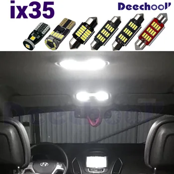

deechooll Canbus Pure White 16x Car LED License Plate Lights+Interior Map Dome Light Bulb for Hyundai IX35 for Tucson 2005-2019