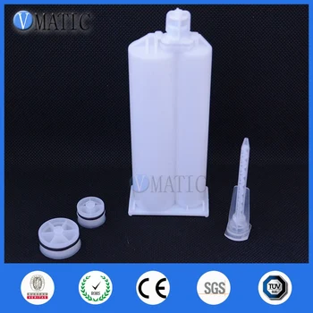

Free Shipping 2Pcs AB Epoxy Gun Cartridge 50 ml/cc Syringe 10:1 Two-Component Caulking Cartridge 10:1