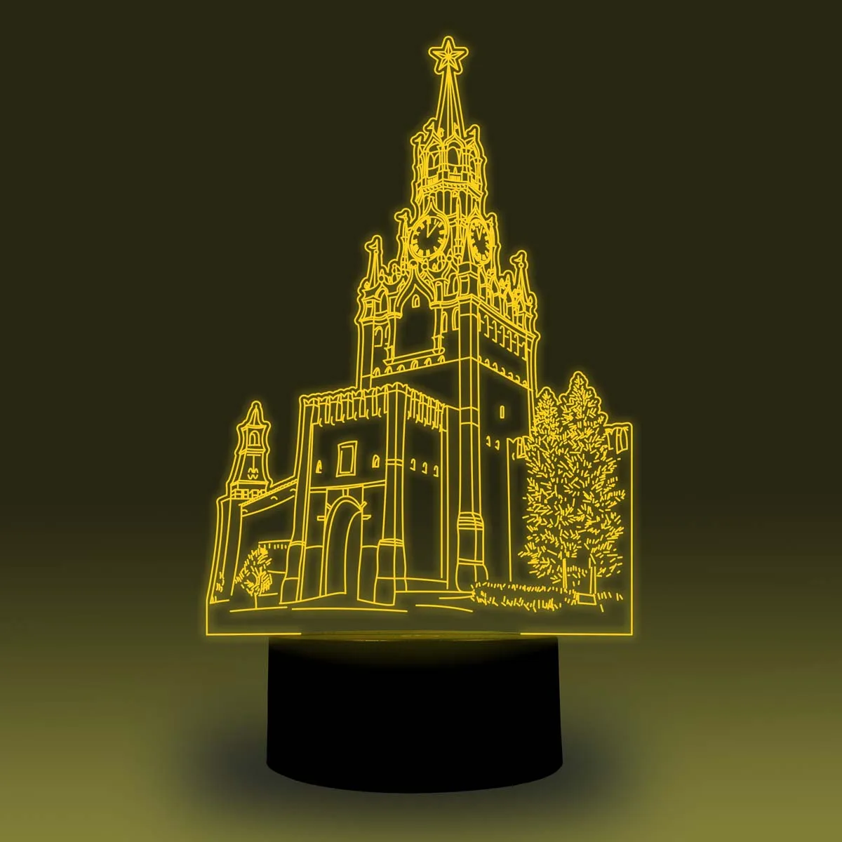 NiteApps 3D Москвой Кремлевский ночник настольная Иллюзия украшение лампа подарок на день рождения приложение/сенсорное управление