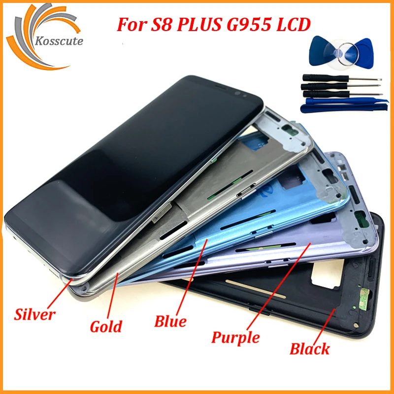 

LCD with frame For Samsung S8 G950 G950U G950F S8 Plus G955 G955F Display Touch Screen Digitizer Assembly Free shipping
