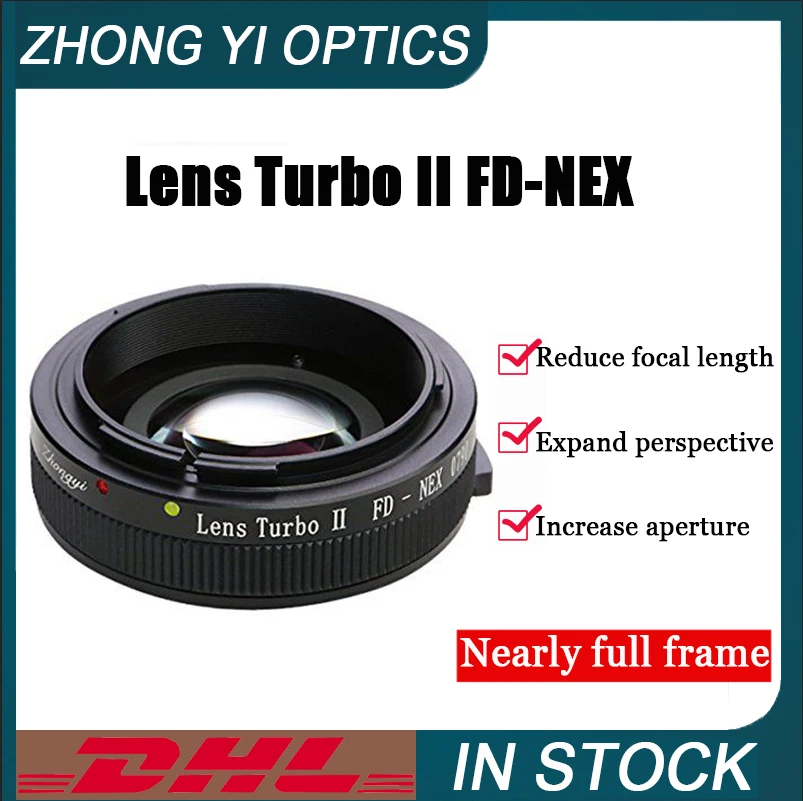 Zhongyi Optics Fd-Nex Fd-E Anello Adattatore Per Obiettivo Di Montaggio Canon Fd Per Obiettivo Di Riduzione Della Messa A Fuoco Della Fotocamera Sony 