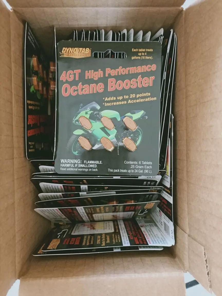 Made In USA Dynotab Octane Booster Motocycle Maximizes Power Increase Fuel Economy Eliminate Knock and Ping