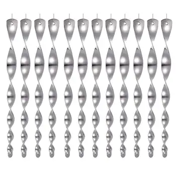 

12Pcs Bird Repellent Reflective Wind Twisting Scare Rods Spiral Deterrent Control Device Garden Ornament With Bonus Outdoor