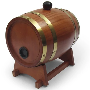 

1.5L Wooden Barrel Beer Brewing Barrel Whiskey Rum Wine Barrel Decoration Barrel Barrel Hotel Restaurant Display Barrel