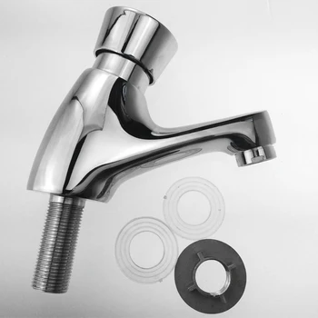 

Silver Faucet Delayed Zinc Alloy Basin Tap Filter For Cold Water Rotation Fashionable And Beautiful