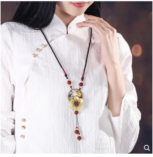 

Long sweater chain unique new necklace Chinese style characteristic necklace