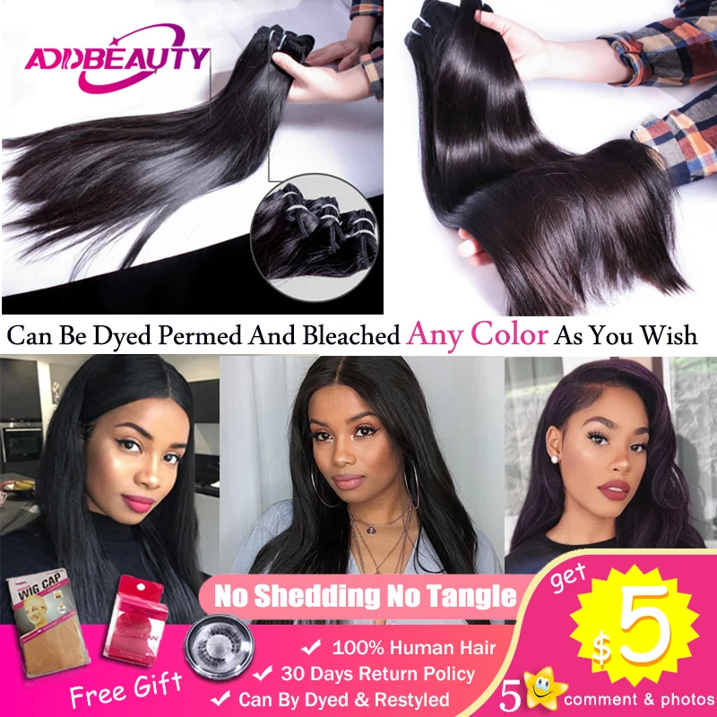 Ali Queen Straight Brazilian Unprocessed Virgin Young Girl Human Mink Hair Weave Bundle One-Donor 2~3 Year Natural Double Drawn