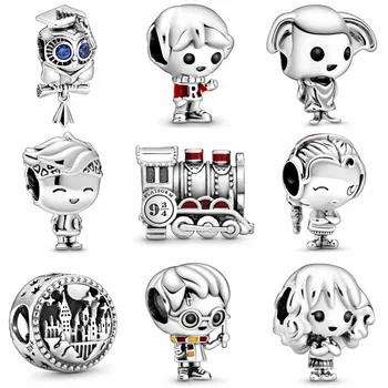 

Harry Hogwarts Express Train Ron Weasley Hermione Granger Pendant Beads Fit Pandora Bracelet 925 Sterling Silver Charm Jewelry